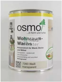 Osmo Wohnraum-Wachs 0,75 l wei&szlig; transparent