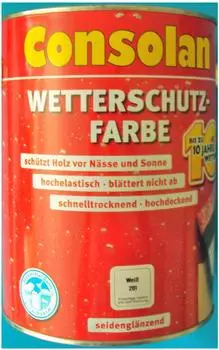 Consolan Wetterschutz-Farbe 2,5 l weiß
