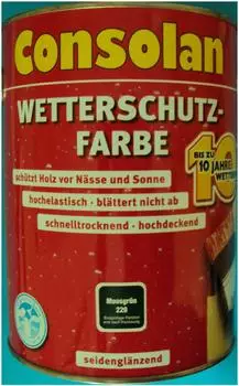 Consolan Wetterschutz-Farbe 2,5 l moosgrün