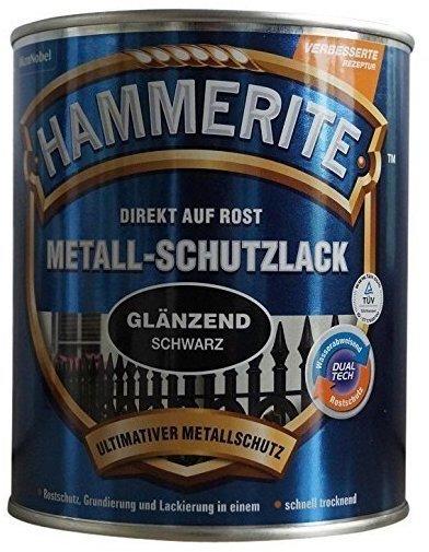 Hammerite Metall-Schutzlack glänzend 2,5 l schwarz