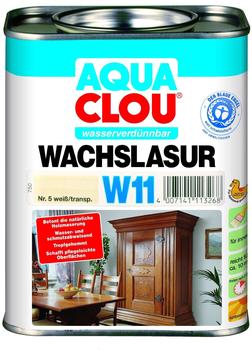 AQUA CLOU Wachslasur weiß 0,75 l