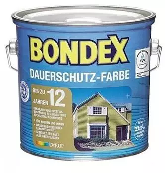 Bondex Dauerschutz-Farbe 2,5 l schneewei&szlig;