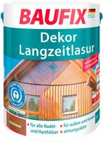 Baufix Dekor Langzeitlasur Nussbaum Seidengl&auml;nzend, 5 Liter, Holzlasur