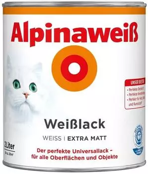 Alpina Farben Alpina Alpinawei&szlig; Wei&szlig;lack 2 l extra matt