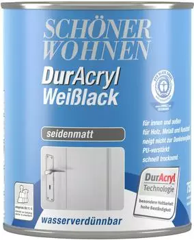 Schöner Wohnen DurAcryl Weißlack seidenmatt 750 ml