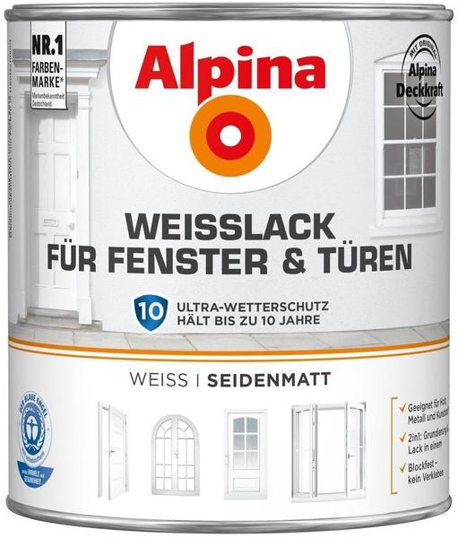 Alpina Farben Weißlack für Fenster und Türen 2 L