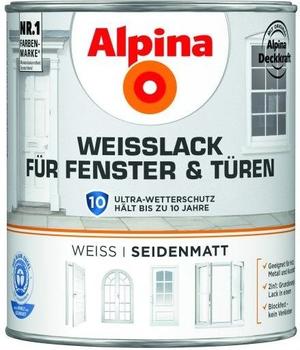 Alpina Weißlack für Fenster und Türen 750 ml, seidenmatt