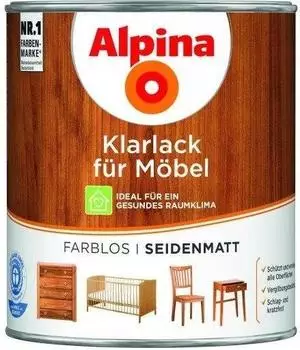 Alpina Farben Alpina Klarlack f&uuml;r M&ouml;bel 750 ml, seidenmatt