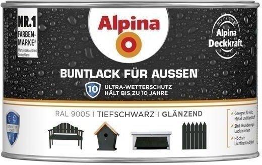 Alpina Buntlack für Außen 300 ml Tiefschwarz glänzend