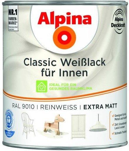 Alpina Classic Weißlack reinweiß 750 ml, matt