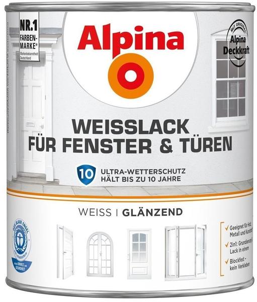 Alpina Farben Alpina Weißlack für Fenster und Türen 2 L, glänzend