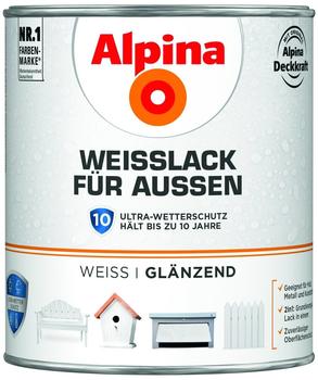 Alpina Weißlack für Außen 2 L, glänzend