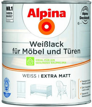 Alpina Weisslack für Möbel und Türen weiss 750 ml, extra matt