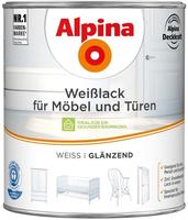 Weisslack F&uuml;r M&ouml;bel Und T&uuml;ren Gl&auml;nzend 2,0 Ltr. - Alpina