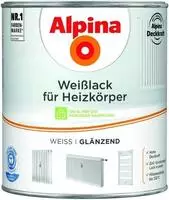 Heizk&ouml;rperlack Wei&szlig; 2 L Wei&szlig; Gl&auml;nzend Lack Wei&szlig;lack Acryllack - Alpina