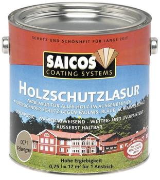 Saicos Holzlasur 0,75 l felsengrau