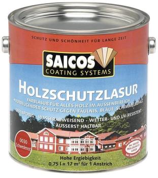 Saicos Holzlasur 0,75 l schwedenrot