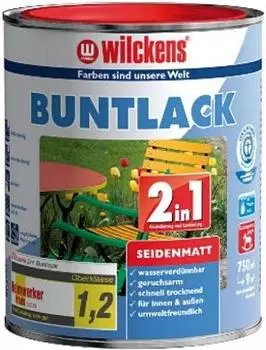 Wilckens Buntlack 2in1 seidenmatt 125 ml weiß