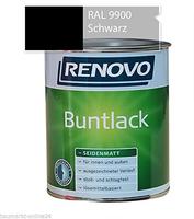 Buntlack 750 ml RAL 9900 Schwarz Seidenmatt