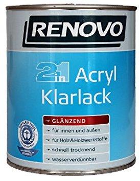 Renovo Acryl Klarlack glänzend 2 in 1 farblos 750 ml