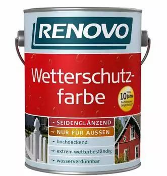 Renovo Wetterschutzfarbe weiss 2,5 l