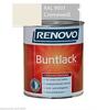 Buntlack 750 ml RAL 9001 Cremeweiß Hochglänzend Farbe Lacke Renovo