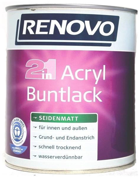 Renovo Acryl Buntlack Seidenmattlack 2 in 1 enzianblau 750 ml
