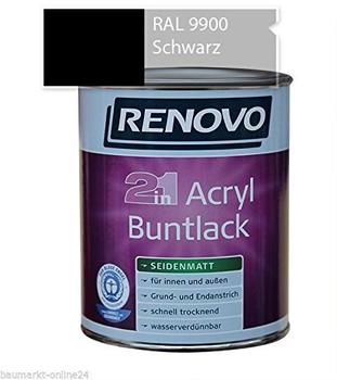 Renovo Acryl Buntlack Seidenmattlack 2 in 1 feuerrot 750 ml