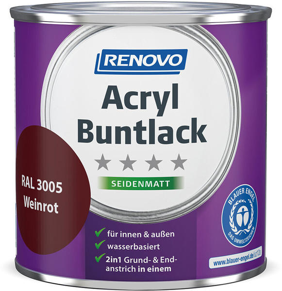 Renovo Acryl Buntlack Glanzlack 2 in 1 altweiss 375 ml