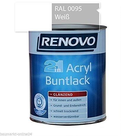 Renovo Acryl Buntlack Glanzlack 2 in 1 feuerrot 375 ml