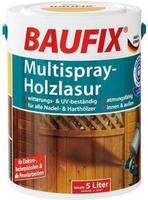 BAUFIX Multispray Holzlasur kiefer seidengl&auml;nzend, 5 Liter, Holzlasur - Braun
