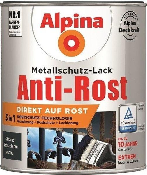 Alpina Farben Anti-Rost 750 ml anthrazit glänzend