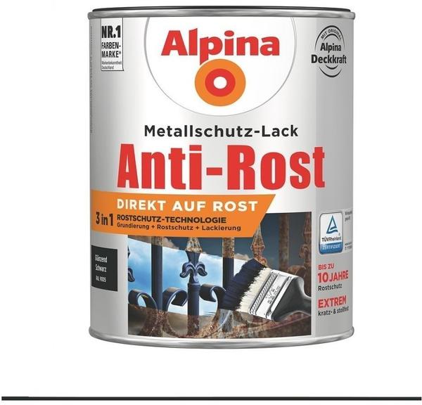 Alpina Farben Anti-Rost 2,5 l schwarz glänzend