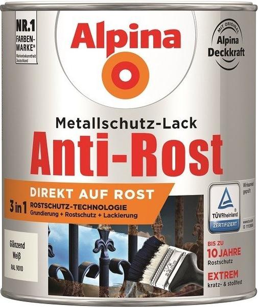 Alpina Farben Anti-Rost 750 ml weiß glänzend