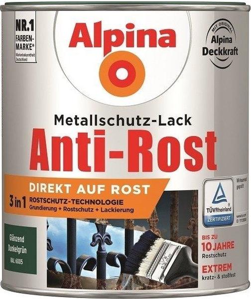 Alpina Farben Anti-Rost 750 ml dunkelgrün glänzend
