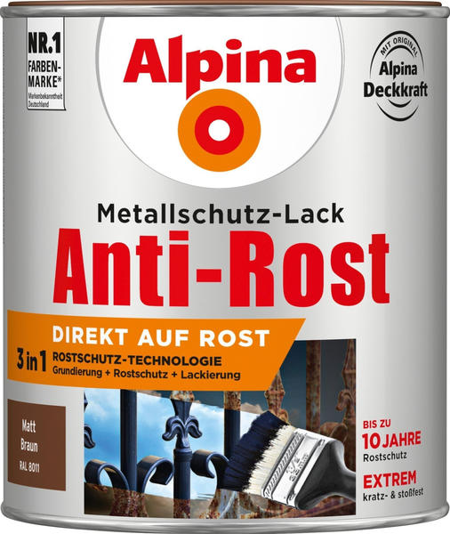 Alpina Farben Anti-Rost 750 ml braun matt