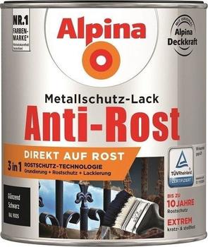 Alpina Farben Anti-Rost 750 ml schwarz glänzend