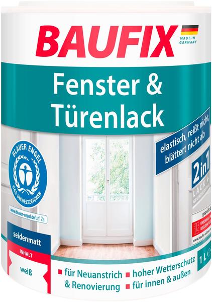 Baufix GmbH Baufix Fenster- und Türenlack seidenmatt 1 l weiß