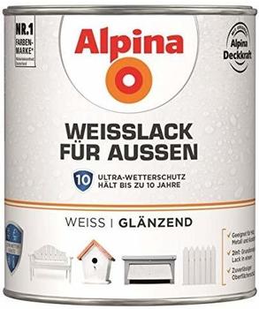 Alpina Farben Weißlack für Außen 750 ml glänzend