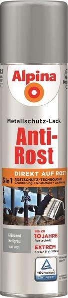 Alpina Farben Sprühmetallschutz-Lack Anti-Rost 400 ml glänzend grau