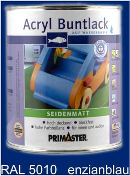 PRIMASTER Acryl Buntlack enzianblau seidenmatt 375 ml