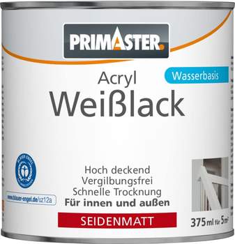 PRIMASTER Acryl Weisslack 375 ml seidenmatt