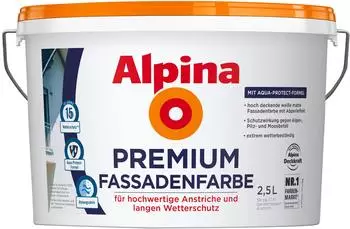 Alpina Premium Fassadenfarbe 2,5 l wei&szlig;