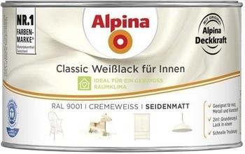Alpina Farben Classic Weißlack für Innen 300 ml Cremeweiß seidenmatt
