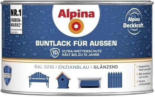 Alpina Buntlack für Außen 300 ml Enzianblau glänzend