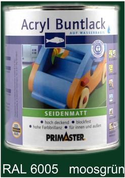 PRIMASTER Acryl Buntlack moosgrün seidenmatt 750 ml