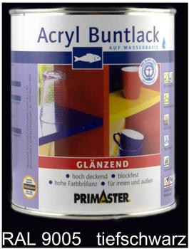 PRIMASTER Acryl Buntlack tiefschwarz glänzend 750 ml