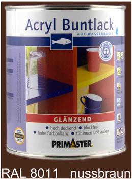 PRIMASTER Acryl Buntlack nussbraun glänzend 750 ml