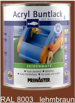 PRIMASTER Acryl Buntlack lehmbraun seidenmatt 750 ml