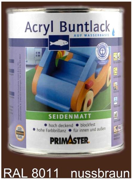 PRIMASTER Acryl Buntlack nussbraun seidenmatt 750 ml